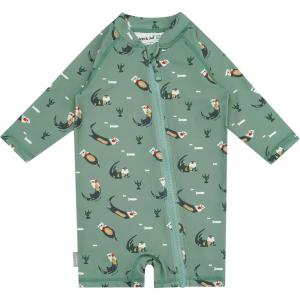 JAN & JUL Long Sleeve 1-pc UV Jumpsuit Rash Guard (Baby, Toddler)(Otter)