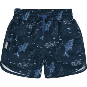 JAN & JUL UV Swim Shorts and Long Sleeve UV Shirt for Toddlers(Swim Shorts: Navy Whale Play)