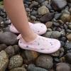JAN & JUL Quick-Dry Water Shoes for Baby & Toddler with Flexible Soles(Bunny Flowers)