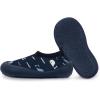JAN & JUL Quick-Dry Water Shoes for Baby & Toddler with Flexible Soles(Navy Whale Tales)