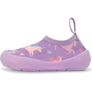 JAN & JUL Quick-Dry Water Shoes for Baby & Toddler with Flexible Soles(Purple Unicorn)