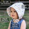 JAN & JUL Baby Bonnet for Girls, Cotton Sun-Hat with Soft Brim(Meadow Flowers)