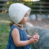 JAN & JUL Baby Bonnet for Girls, Cotton Sun-Hat with Soft Brim(White Eyelet)