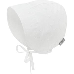 JAN & JUL Baby Bonnet for Girls, Cotton Sun-Hat with Soft Brim(White Eyelet)