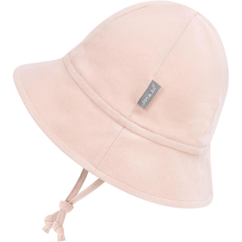 image:imageJAN amp JUL Baby Bucket Hat Cotton SunHat with Brim for Boys and GirlsLight Pink