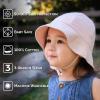 JAN & JUL Baby Bucket Hat, Cotton Sun-Hat with Brim for Boys and Girls(Light Pink)