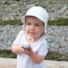 JAN & JUL Baby Bucket Hat, Cotton Sun-Hat with Brim for Boys and Girls(White)
