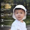 JAN & JUL Baby Bucket Hat, Cotton Sun-Hat with Brim for Boys and Girls(White)