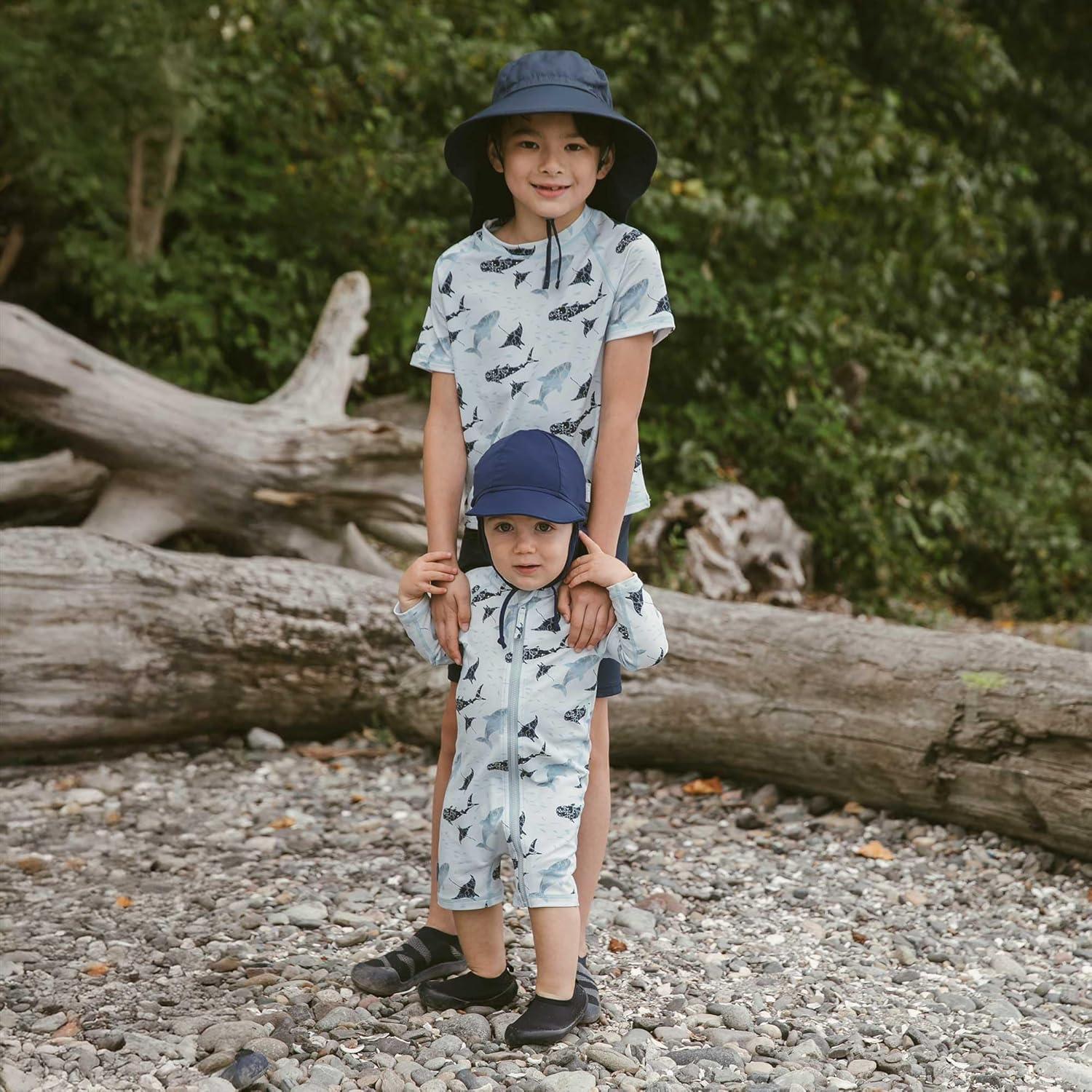 image:imageJAN amp JUL Baby SunHat with Neck Flap for SwimmingDark Navy
