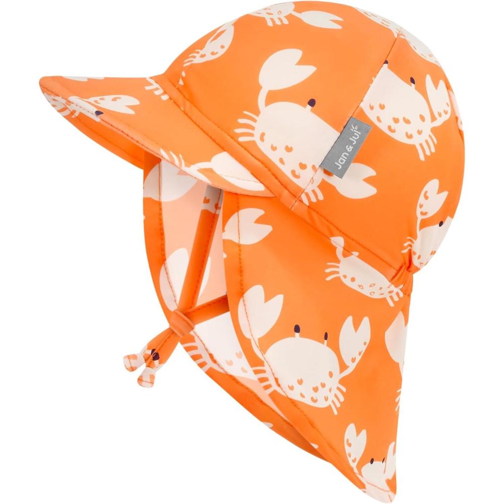 image:imageJAN amp JUL Baby SunHat with Neck Flap for SwimmingCrabby Crab