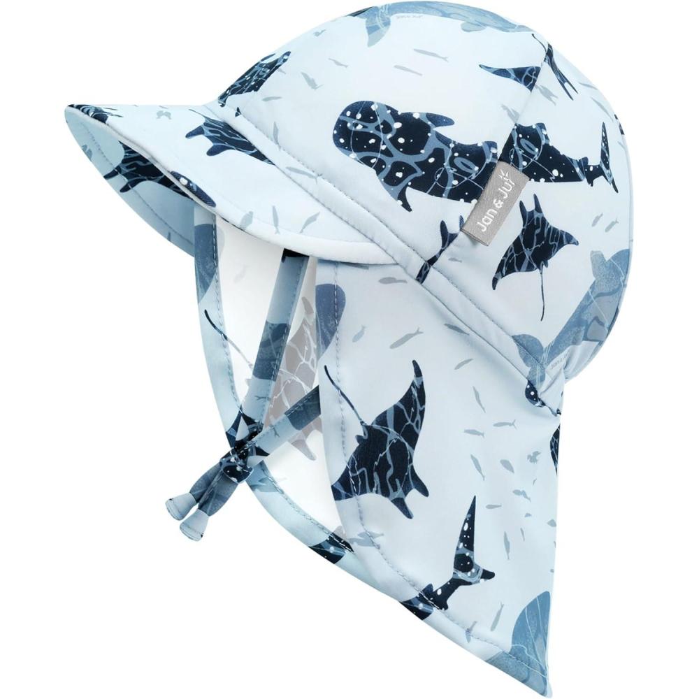 image:imageJAN amp JUL Baby SunHat with Neck Flap for SwimmingWhale Play