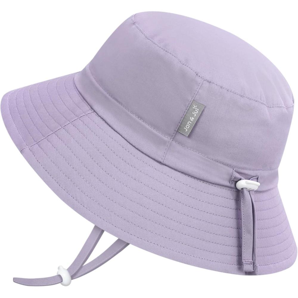image:imageJAN amp JUL Girls GrowwithMe Cotton Bucket SunHats for Baby and KidsDusty Purple
