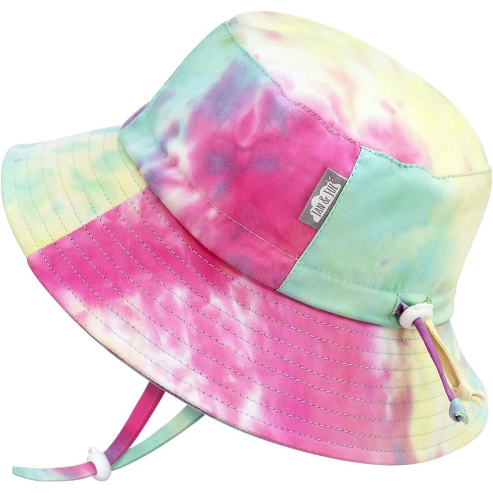 image:imageJAN amp JUL Girls GrowwithMe Cotton Bucket SunHats for Baby and KidsWatermelon Tiedye