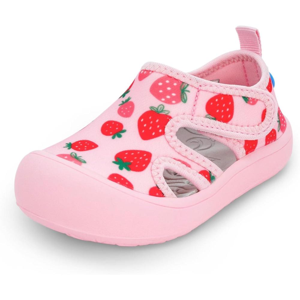 image:imageJAN amp JUL Quick Dry Beach Sandals for Toddlers and KidsPink Strawberry