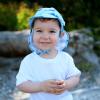 JAN & JUL Baby Sun-Hat with Neck Flap for Swimming(Blue Whale)