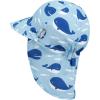 JAN & JUL Baby Sun-Hat with Neck Flap for Swimming(Blue Whale)