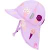 JAN & JUL Baby Sun-Hat with Neck Flap for Swimming(Lavender Ice Cream)