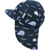JAN & JUL Baby Sun-Hat with Neck Flap for Swimming(Navy Whale Tales)
