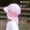 JAN & JUL Baby Sun-Hat with Neck Flap for Swimming(Pink Daisy)