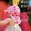 JAN & JUL Baby Sun-Hat with Neck Flap for Swimming(Pink Strawberry)