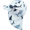 JAN & JUL Baby Sun-Hat with Neck Flap for Swimming(Whale Play)