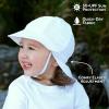 JAN & JUL Baby Sun-Hat with Neck Flap for Swimming(White)