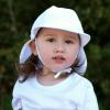 JAN & JUL Baby Sun-Hat with Neck Flap for Swimming(White)