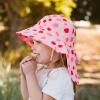 JAN & JUL Girls Adjustable Water Repellent Sun-hat(Pink Strawberry)