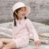 JAN & JUL Girls’ Grow-with-Me Cotton Bucket Sun-Hats for Baby and Kids(Soft Pink)