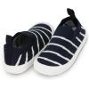 JAN & JUL Machine Washable Knit Shoes | Breathable Light-Weight Sneakers (Baby/Toddler/Little Kid)(Navy Stripes)