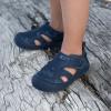 JAN & JUL Quick Dry Beach Sandals for Toddlers and Kids(Navy Whale Play)