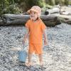 JAN & JUL Quick Dry Short Sleeve Rash Guard, UPF 50 Beach Swim Shirt for Toddlers and Kids(Short Sleeve: Bright Orange)