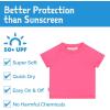 JAN & JUL Quick Dry Short Sleeve Rash Guard, UPF 50 Beach Swim Shirt for Toddlers and Kids(Short Sleeve: Bright Pink)
