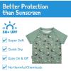 JAN & JUL Quick Dry Short Sleeve Rash Guard, UPF 50 Beach Swim Shirt for Toddlers and Kids(Short Sleeve: Otter)