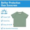 JAN & JUL Quick Dry Short Sleeve Rash Guard, UPF 50 Beach Swim Shirt for Toddlers and Kids(Short Sleeve: Sage Green)