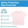 JAN & JUL Quick Dry Short Sleeve Rash Guard, UPF 50 Beach Swim Shirt for Toddlers and Kids(Short Sleeve: Soft Pink)