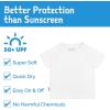 JAN & JUL Quick Dry Short Sleeve Rash Guard, UPF 50 Beach Swim Shirt for Toddlers and Kids(Short Sleeve: White)