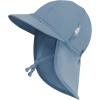 JAN & JUL Baby Sun-Hat with Neck Flap for Swimming(Blue Grey)