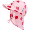 JAN & JUL Baby Sun-Hat with Neck Flap for Swimming(Pink Strawberry)