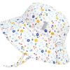 JAN & JUL Girls’ Grow-with-Me Cotton Bucket Sun-Hats for Baby and Kids(Meadow Flowers)