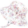 JAN & JUL Girls’ Grow-with-Me Cotton Bucket Sun-Hats for Baby and Kids(Pretty Petals)