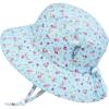 JAN & JUL Girls’ Grow-with-Me Cotton Bucket Sun-Hats for Baby and Kids(Retro Rose)
