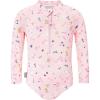 JAN & JUL Long Sleeve 1-pc Girls’ UV Swim-Suit Rash Guard (Baby, Toddler, Kids)(Bunny Flowers)