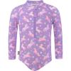 JAN & JUL Long Sleeve 1-pc Girls’ UV Swim-Suit Rash Guard (Baby, Toddler, Kids)(Purple Unicorn)