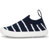JAN & JUL Machine Washable Knit Shoes | Breathable Light-Weight Sneakers (Baby/Toddler/Little Kid)(Navy Stripes)