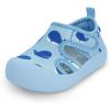 JAN & JUL Quick Dry Beach Sandals for Toddlers and Kids(Blue Whale)