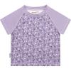JAN & JUL Quick Dry Short Sleeve Rash Guard, UPF 50 Beach Swim Shirt for Toddlers and Kids(Short Sleeve: Purple Blossoms)
