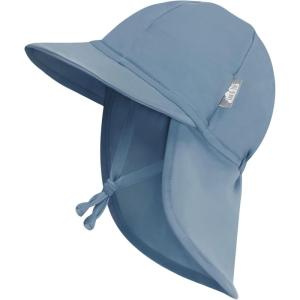 JAN & JUL Baby Sun-Hat with Neck Flap for Swimming(Blue Grey)