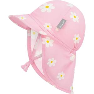 JAN & JUL Baby Sun-Hat with Neck Flap for Swimming(Pink Daisy)