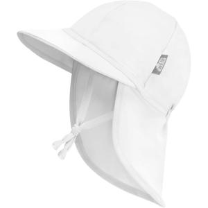 JAN & JUL Baby Sun-Hat with Neck Flap for Swimming(White)